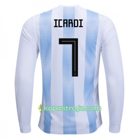 Billiga Fotbollströjor Argentina Icardi 7 VM 2018 Hemma tröja Långärmad